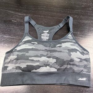 Avia Women's Camouflage Sports Bra - Black and Gray